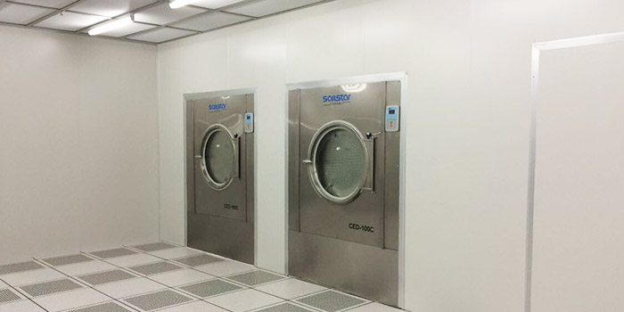 柏興無紡布手術衣帽生產車間十級、百級無塵室無塵凈化系統